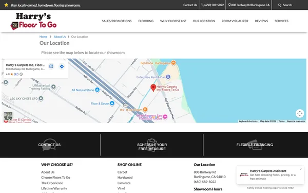 Harry's Carpets Location – Map and Directions