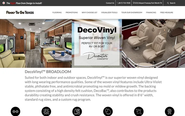 DecoVinyl™ Broadloom | Boat and RV Flooring