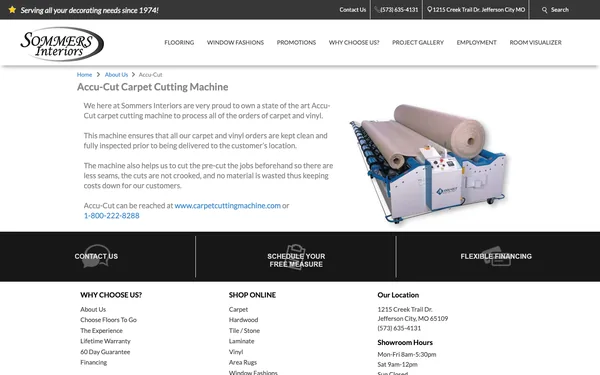 Accu-Cut Carpet & Vinyl Machine Ensures Clean Materials with Less Cuts!