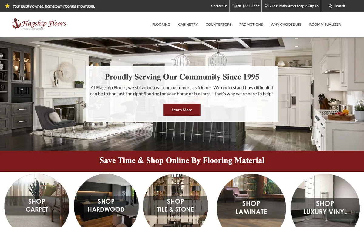 Flagship Floors homepage