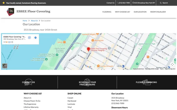 Essee Floor Covering's Location | New York NY 10031 | Map and Directions