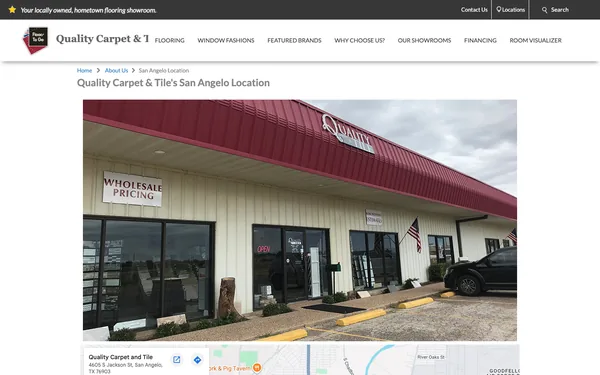 Map and Directions To San Angelo's #1 Floor Covering Showroom
